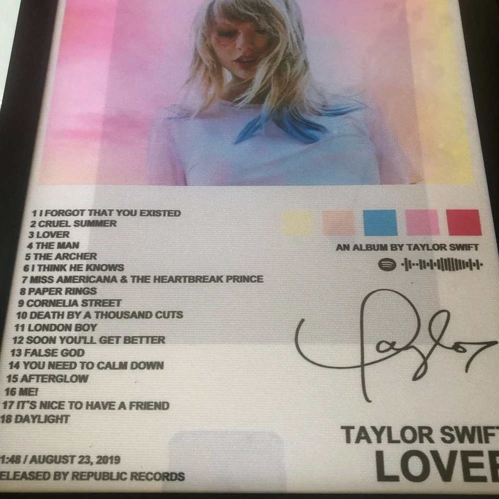 Taylor Swift Wall Art Set with Pastel Pink Blue Yellow Accents